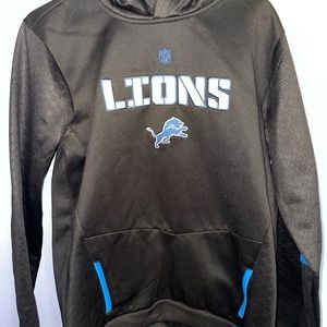 Detroit Lions Youth XlL Black Hoodie Sweatshirt NFL Football Kid Boys On Field